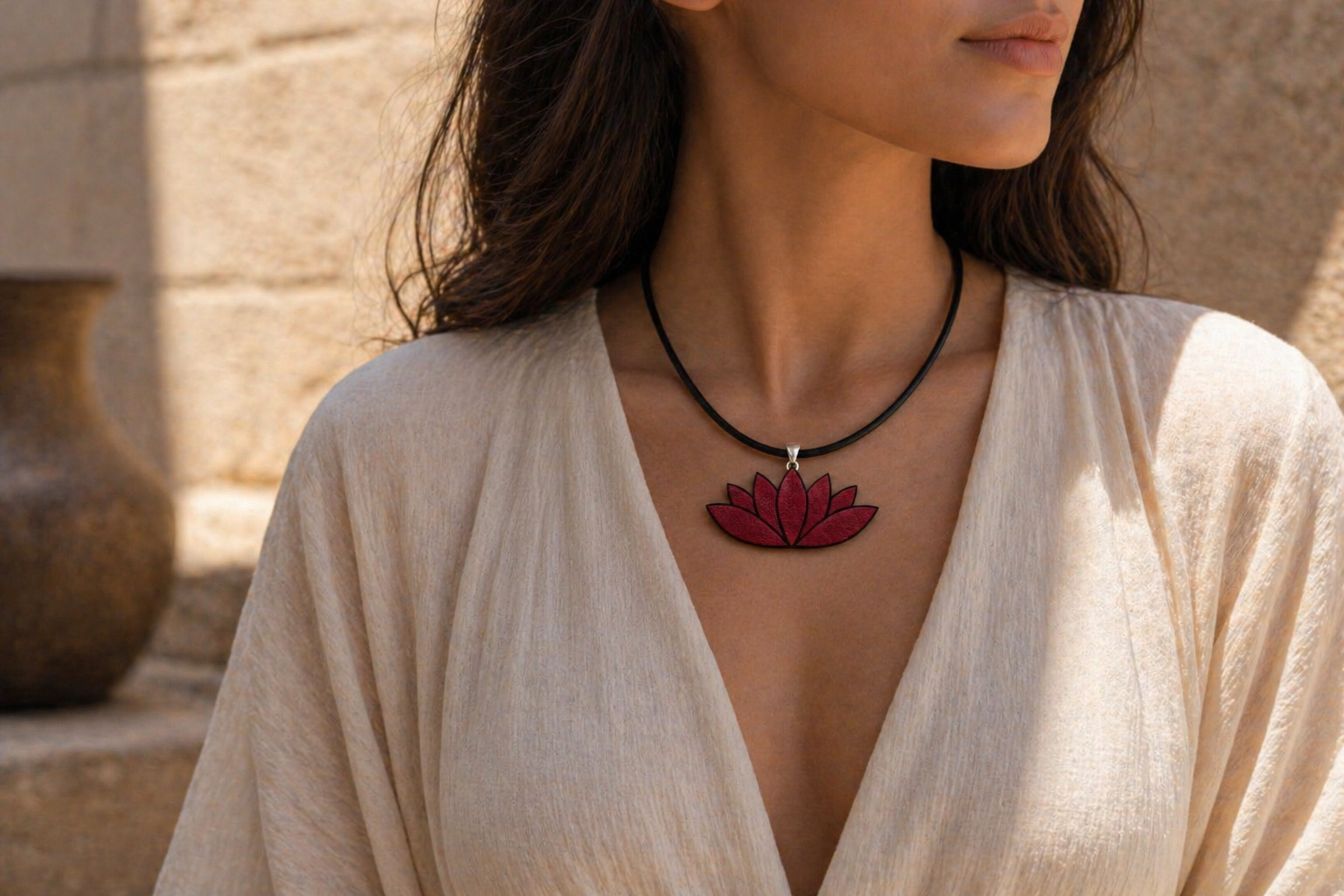 Lotus Essence Lederkette