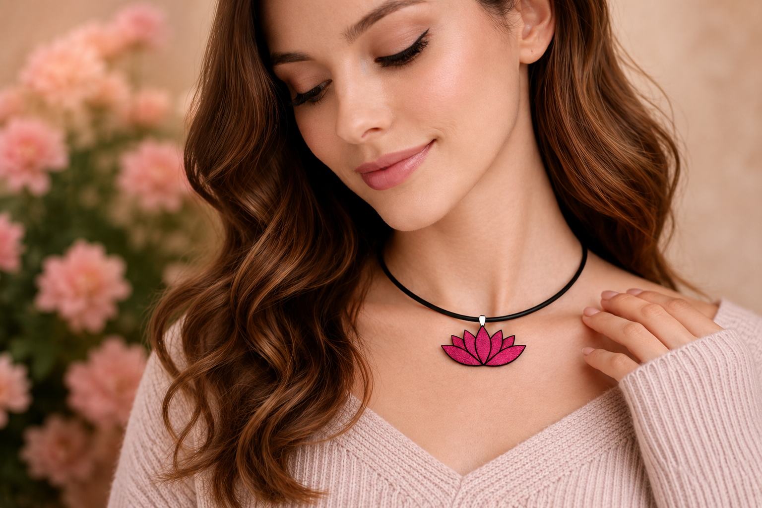 Lotus Essence Lederkette